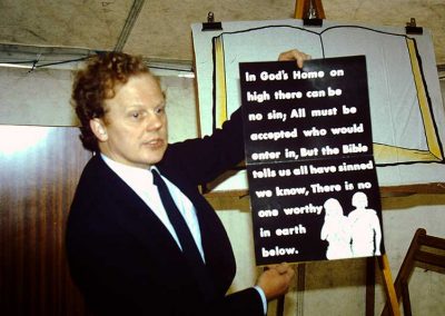Stanley Black at Moira tent mission 1986
